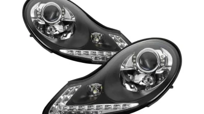 Xtune Black Projector Headlights Porsche Boxster 986 | 911 | 996 1997-2004                                     - PRO-ON-PBX98697-LED-BK - Image 12
