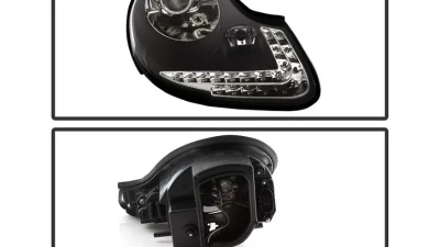 Xtune Black Projector Headlights Porsche Boxster 986 | 911 | 996 1997-2004                                     - PRO-ON-PBX98697-LED-BK - Image 2