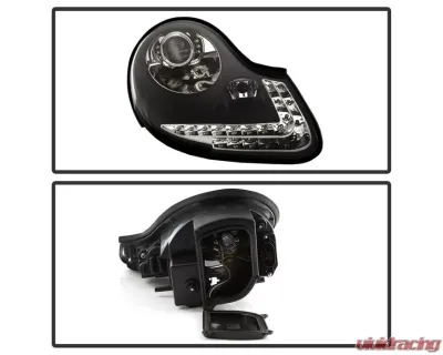 Xtune Black Projector Headlights Porsche Boxster 986 | 911 | 996 1997-2004 - PRO-ON-PBX98697-LED-BK