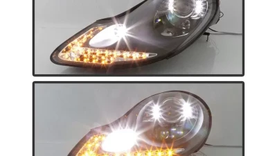 Xtune Black Projector Headlights Porsche Boxster 986 | 911 | 996 1997-2004                                     - PRO-ON-PBX98697-LED-BK - Image 10