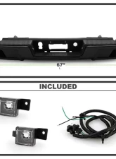 Xtune Black Rear Bumper Assembly w/o Parking Sensor Holes Chevrolet Colorado | GMC Canyon 2015-2019                                     - RB-CCOL15-SET-BK - Image 2
