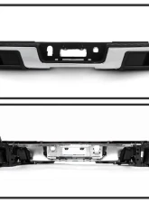 Xtune Chrome Rear Bumper Assembly w/o Parking Sensor Holes Chevrolet Colorado | GMC Canyon 2015-2019                                     - RB-CCOL15-SET-C - Image 2