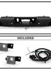 Xtune Black Rear Bumper Assembly w/ Parking Sensor Holes Chevrolet Colorado | GMC Canyon 2019                                     - RB-CCOL15-WS-SET-BK - Image 3