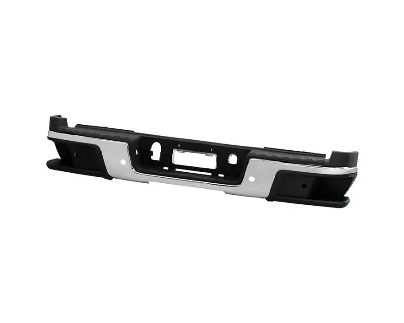 Xtune Chrome Rear Bumper Assembly w/ Parking Sensor Holes Chevrolet Colorado | GMC Canyon 2019 - RB-CCOL15-WS-SET-C