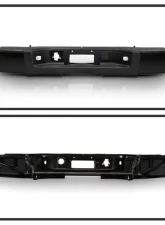 Xtune Black OEM Style Steel Rear Bumper Chevrolet Silverado | GMC Sierra 1500 2007-2013                                     - RB-CS07-SET-BK - Image 2