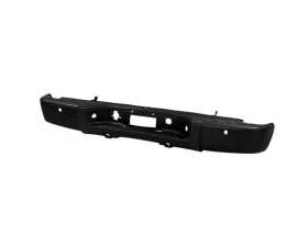 Xtune Black OEM Style Steel Rear Bumper w/ Parking Sensors Hole Chevrolet Silverado | GMC Sierra 1500 2007-2013
