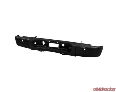 Xtune Black OEM Style Steel Rear Bumper w/ Parking Sensors Hole Chevrolet Silverado | GMC Sierra 1500 2007-2013 - RB-CS07-SET-WS-BK