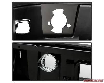 Xtune Black OEM Style Steel Rear Bumper w/ Parking Sensors Hole Chevrolet Silverado | GMC Sierra 1500 2007-2013 - RB-CS07-SET-WS-BK