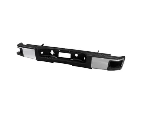 Xtune Chrome OEM Style Steel Rear Bumper w/ Corner Step Chevrolet Silverado | GMC Sierra 1500 2007-2013