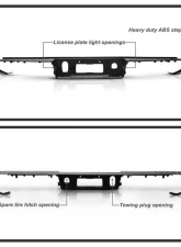 Xtune Rear Bumper Step Pad Chevrolet Silverado | GMC Sierra 1500 2014-2018                                     - RB-CS14-1500-SP - Image 2