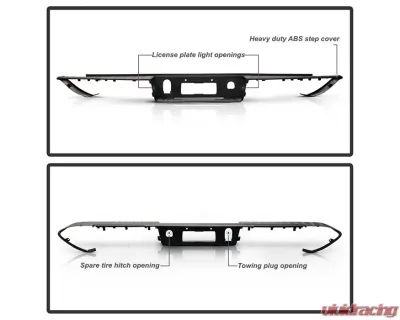 Xtune Rear Bumper Step Pad Chevrolet Silverado | GMC Sierra 1500 2014-2018 - RB-CS14-1500-SP