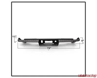 Xtune Rear Bumper Step Pad Chevrolet Silverado | GMC Sierra 1500 2014-2018 - RB-CS14-1500-SP