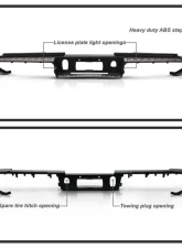Xtune Rear Bumper Step Pad Chevrolet Silverado | GMC Sierra 2015-2018                                     - RB-CS14-2500-SP - Image 2