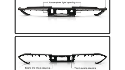 Xtune Rear Bumper Step Pad Chevrolet Silverado | GMC Sierra 2015-2018                                     - RB-CS14-2500-SP - Image 2
