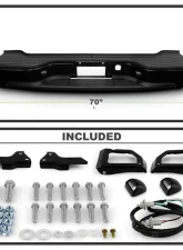 Xtune Black OEM Style Steel Rear Bumper Set Chevrolet Suburban | Tahoe | GMC Yukon | Yukon XL 2000-2006                                     - RB-CSUB00-SET-BK - Image 2