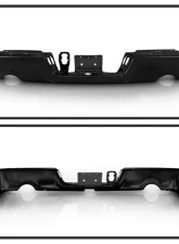 Xtune Black OEM Style Steel Rear Bumper w/ Dual Exhaust Dodge Ram | Ram 1500 2009-2018                                     - RB-DR09-DE-BK - Image 2