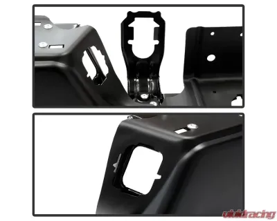 Xtune Black OEM Style Steel Rear Bumper w/ Dual Exhaust Dodge Ram | Ram 1500 2009-2018 - RB-DR09-DE-BK