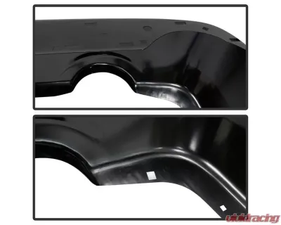 Xtune Black OEM Style Steel Rear Bumper w/ Dual Exhaust Dodge Ram | Ram 1500 2009-2018 - RB-DR09-DE-BK