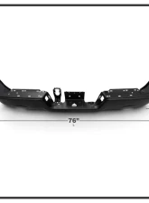 Xtune Black OEM Style Steel Rear Bumper w/ Dual Exhaust Dodge Ram | Ram 1500 2009-2018                                     - RB-DR09-DE-BK - Image 5