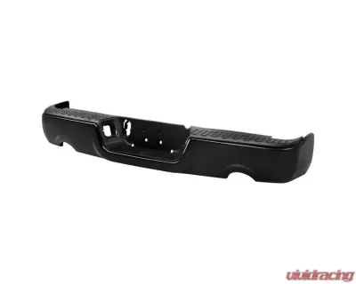 Xtune Black OEM Style Steel Rear Bumper w/ Dual Exhaust Set Dodge Ram | Ram 1500 2009-2018 - RB-DR09-SET-DE-BK