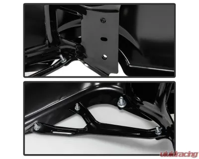 Xtune Black OEM Style Steel Rear Bumper w/ Dual Exhaust Set Dodge Ram | Ram 1500 2009-2018 - RB-DR09-SET-DE-BK