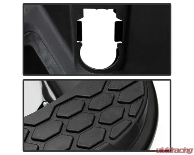 Xtune Black OEM Style Steel Rear Bumper w/ Dual Exhaust Set Dodge Ram | Ram 1500 2009-2018 - RB-DR09-SET-DE-BK