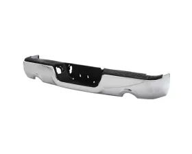 Xtune Chrome OEM Style Steel Rear Bumper With Dual Exhaust Set Dodge Ram | Ram 1500 2009-2018
