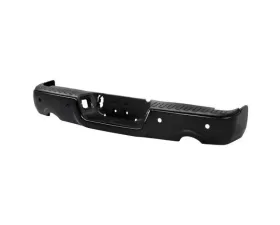 Xtune Black OEM Style Steel Rear Bumper w/ Dual Exhaust and Parking Sensor Set Dodge Ram | Ram 1500 2009-2018