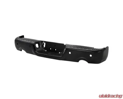 Xtune Black OEM Style Steel Rear Bumper w/ Dual Exhaust and Parking Sensor Set Dodge Ram | Ram 1500 2009-2018 - RB-DR09-SET-DEWS-BK