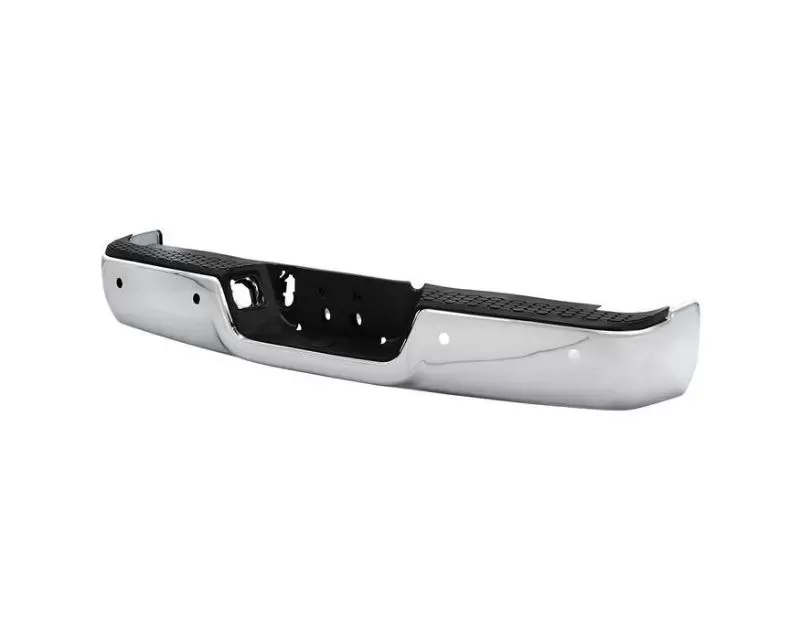 Xtune Chrome OEM Style Steel Rear Bumper w/ Parking Sensor Hole Set Dodge Ram | Ram 2009-2018 - RB-DR09-SET-WS-C