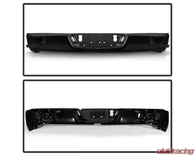 Xtune Black Corner Step Style Steel Rear Bumper Set Dodge Ram | Ram 2009-2019 - RB-DR09CS-SET-BK
