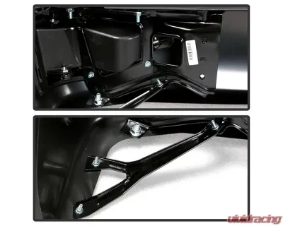 Xtune Black Corner Step Style Steel Rear Bumper Set Dodge Ram | Ram 2009-2019 - RB-DR09CS-SET-BK