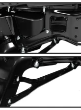 Xtune Black Corner Step Style Steel Rear Bumper w/ Dual Exhaust Set Dodge Ram | Ram 1500 2009-2019                                     - RB-DR09CS-SET-DE-BK - Image 4
