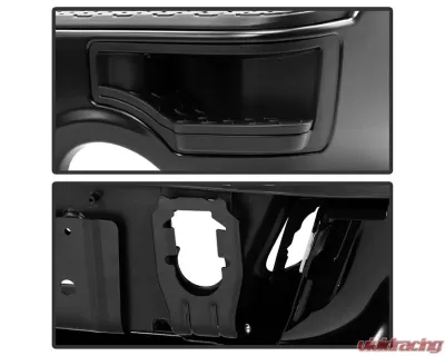Xtune Black Corner Step Style Steel Rear Bumper w/ Dual Exhaust Set Dodge Ram | Ram 1500 2009-2019 - RB-DR09CS-SET-DE-BK