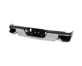 Xtune Chrome Corner Step Style Steel Rear Bumper w/ Dual Exhaust Set Dodge Ram | Ram 1500 2009-2019