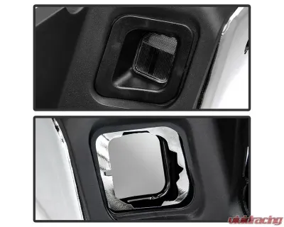 Xtune Chrome Corner Step Style Steel Rear Bumper w/ Parking Sensor Hole Set Dodge Ram | Ram 2009-2019 - RB-DR09CS-SET-WS-C