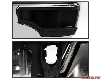 Xtune Chrome Corner Step Style Steel Rear Bumper w/ Parking Sensor Hole Set Dodge Ram | Ram 2009-2019 - RB-DR09CS-SET-WS-C