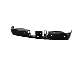 Xtune Black OEM Style Steel Rear Bumper Face Bar w/ Parking Sensor Hole Ram 2500 | 3500 2013-2018