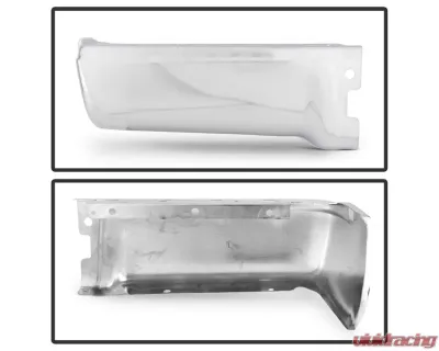 Xtune Chrome Left Styleside Rear Bumper End Cap w/o Sensor Hole Ford F150 2009-2014 - RB-FF15009-BE-L