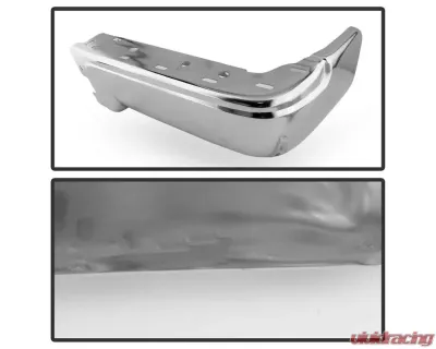 Xtune Chrome Right Styleside Rear Bumper End Cap w/o Sensor Hole Ford F150 2009-2014 - RB-FF15009-BE-R