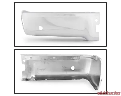 Xtune Chrome Left Styleside Rear Bumper End Cap w/ Sensor Hole Ford F150 2009-2014 - RB-FF15009-BEWS-L