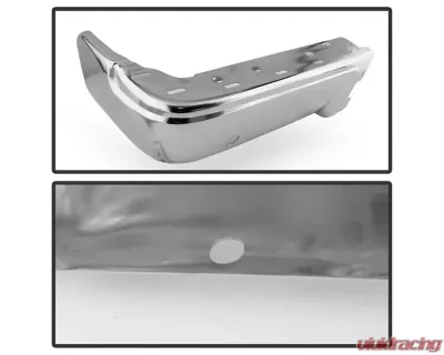 Xtune Chrome Left Styleside Rear Bumper End Cap w/ Sensor Hole Ford F150 2009-2014 - RB-FF15009-BEWS-L