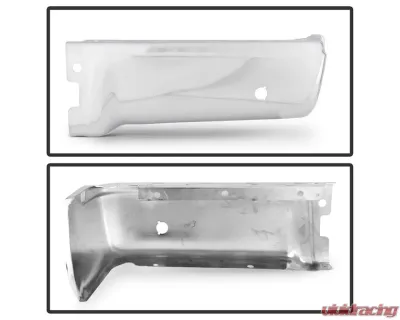 Xtune Chrome Right Styleside Rear Bumper End Cap w/ Sensor Hole Ford F150 2009-2014 - RB-FF15009-BEWS-R