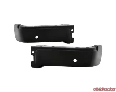 Xtune Black Left and Right Styleside Rear Bumper End Cap w/ Sensor Hole Ford F150 2009-2014 - RB-FF15009-BEWS-SET-BK
