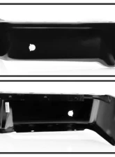 Xtune Black Left and Right Styleside Rear Bumper End Cap w/ Sensor Hole Ford F150 2009-2014                                     - RB-FF15009-BEWS-SET-BK - Image 2
