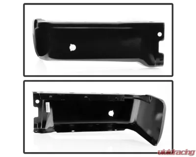 Xtune Black Left and Right Styleside Rear Bumper End Cap w/ Sensor Hole Ford F150 2009-2014 - RB-FF15009-BEWS-SET-BK