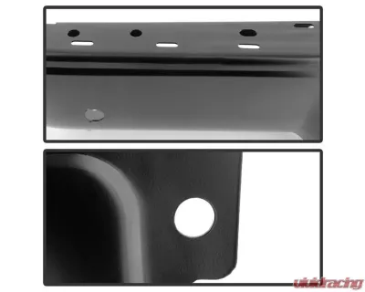 Xtune Black Left and Right Styleside Rear Bumper End Cap w/ Sensor Hole Ford F150 2009-2014 - RB-FF15009-BEWS-SET-BK