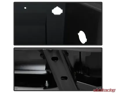 Xtune Black Styleside Standard Bed w/o Parking Sensor Holes & Hitch Rear Bumper Assembly Ford F150 2009-2014 - RB-FF15009-SET-BK