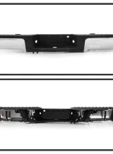 Xtune Chrome Styleside Standard Bed w/o Parking Sensor Holes & Hitch Rear Bumper Assembly Ford F150 2009-2014                                     - RB-FF15009-SET-C - Image 2