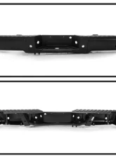 Xtune Black Styleside Standard Bed w/ Parking Sensor Holes w/o Hitch Rear Bumper Assembly Ford F150 2009-2014                                     - RB-FF15009-WS-SET-BK - Image 2